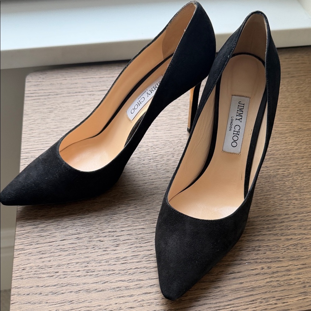 Jimmy Choo Black Suede Heels